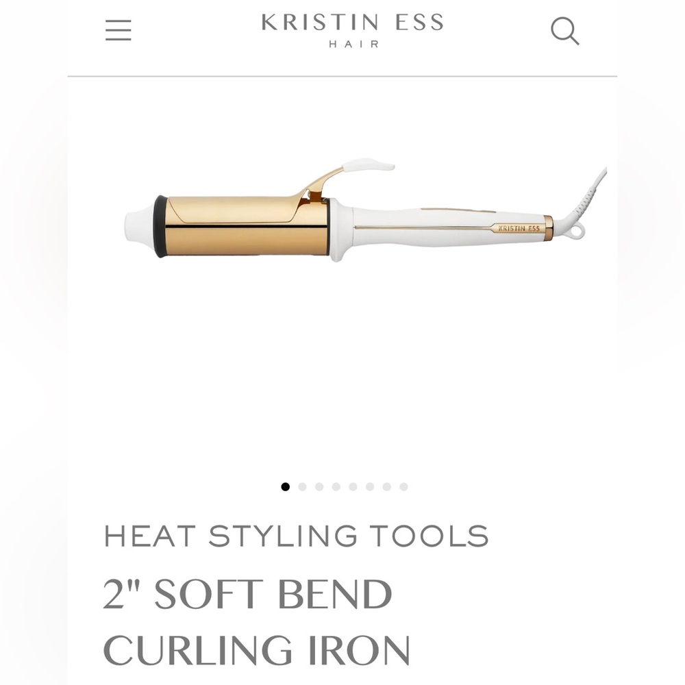 Kristin Ess Gold and White Curling Iron 2”